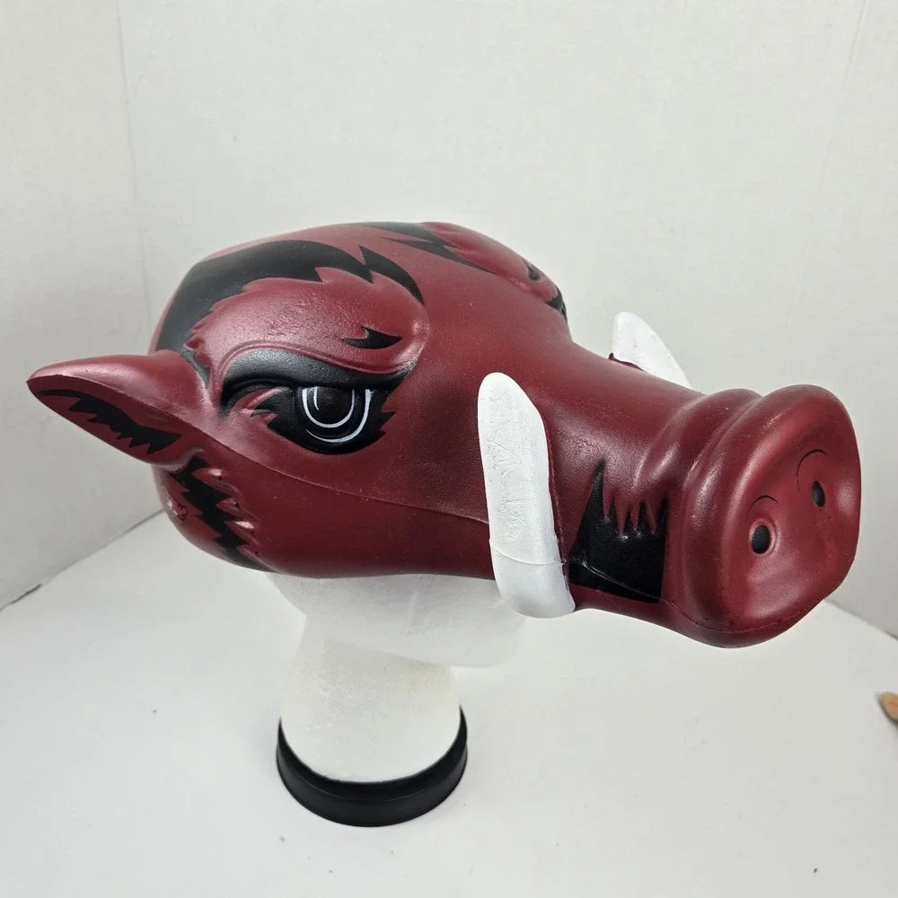 Vtg Arkansas Razorbacks FOAMHEADS Foam Hog Head Hat Woo Pig Sooie Fan Gear HTF!